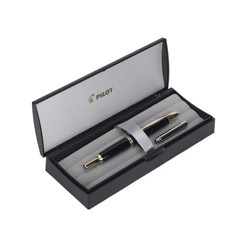 Pilot FC1500 RG Glossy Black Capless Retractable Fountain Pen with Gold Trims-Medium
