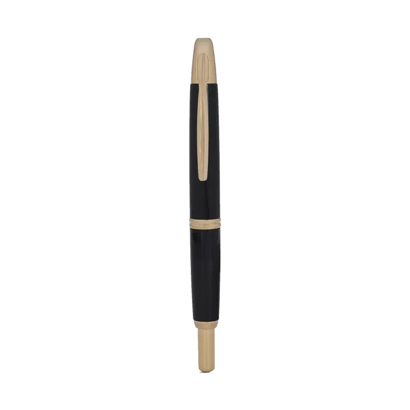 Pilot FC1500 RG Glossy Black Capless Retractable Fountain Pen with Gold Trims-Medium