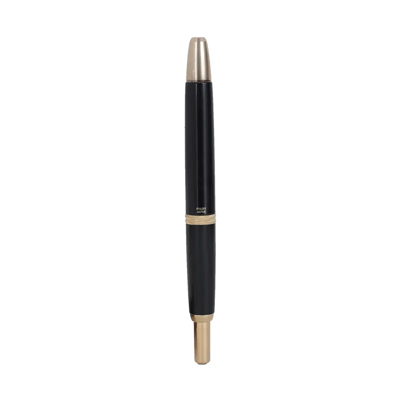 Pilot FC1500 RG Glossy Black Capless Retractable Fountain Pen with Gold Trims-Medium