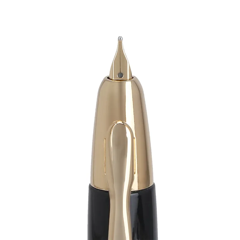 Pilot FC1500 RG Glossy Black Capless Retractable Fountain Pen with Gold Trims-Medium