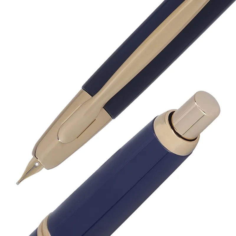 Pilot FC1500 RG Glossy Blue Capless Retractable Fountain Pen with Gold Trims-Medium