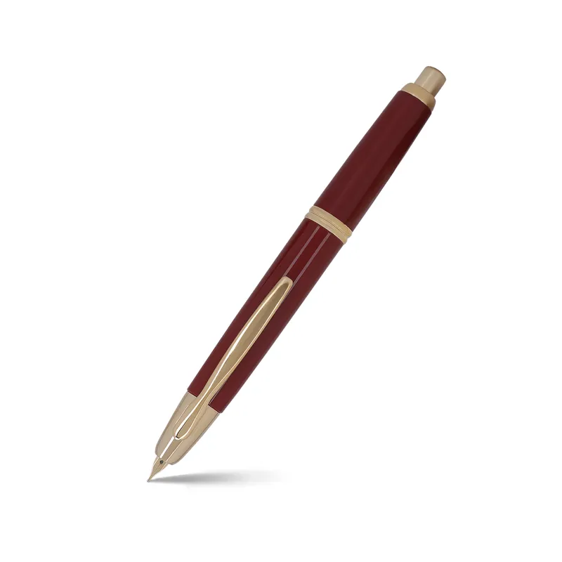 Pilot FC1500 RG Glossy Red Capless Retractable Fountain Pen with Gold Trims-Medium
