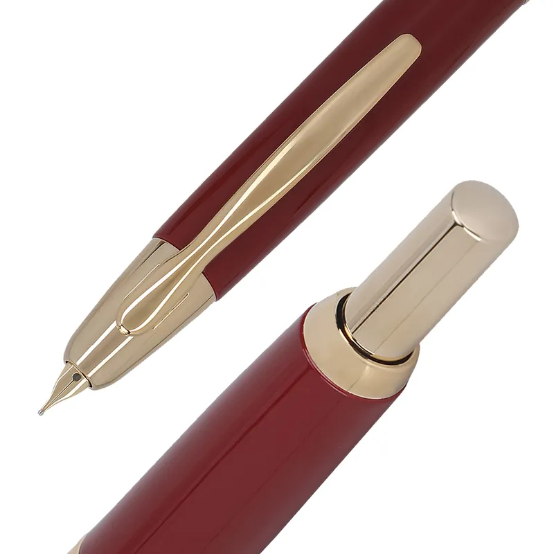 Pilot FC1500 RG Glossy Red Capless Retractable Fountain Pen with Gold Trims-Medium