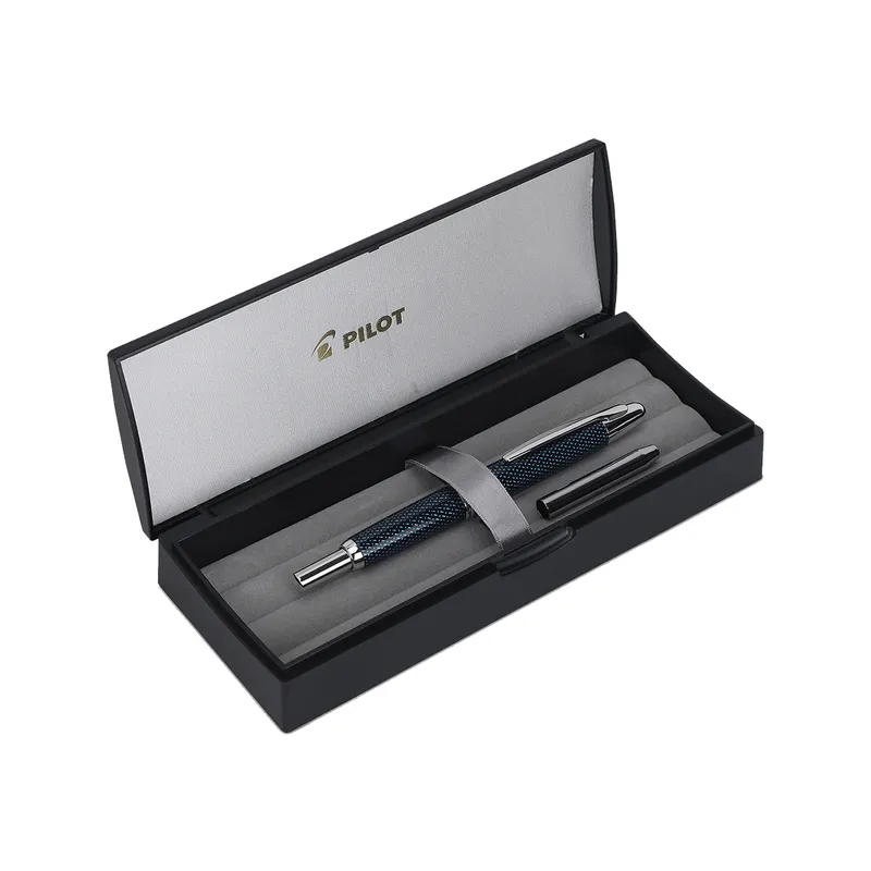 Pilot 2082 Kasuri Blue Capless Retractable Fountain Pen with Rhodium-Plated Trims