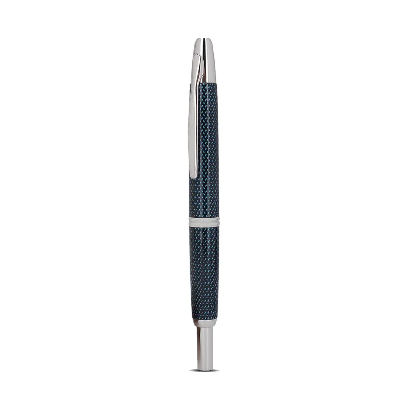 Pilot 2082 Kasuri Blue Capless Retractable Fountain Pen with Rhodium-Plated Trims