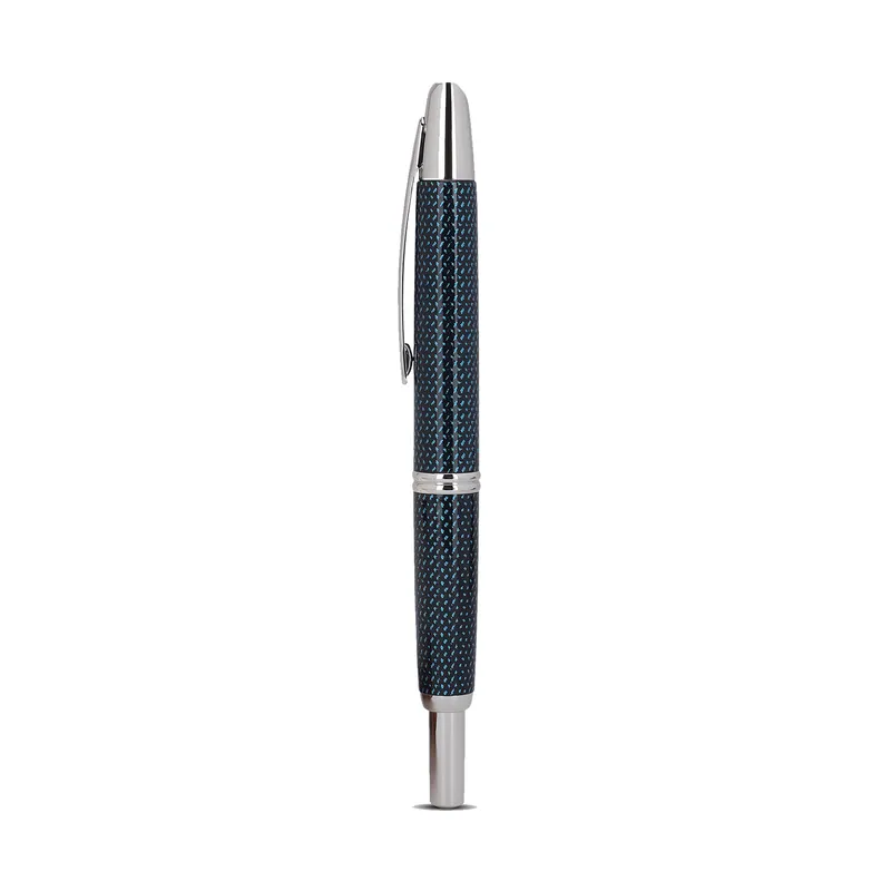 Pilot 2082 Kasuri Blue Capless Retractable Fountain Pen with Rhodium-Plated Trims