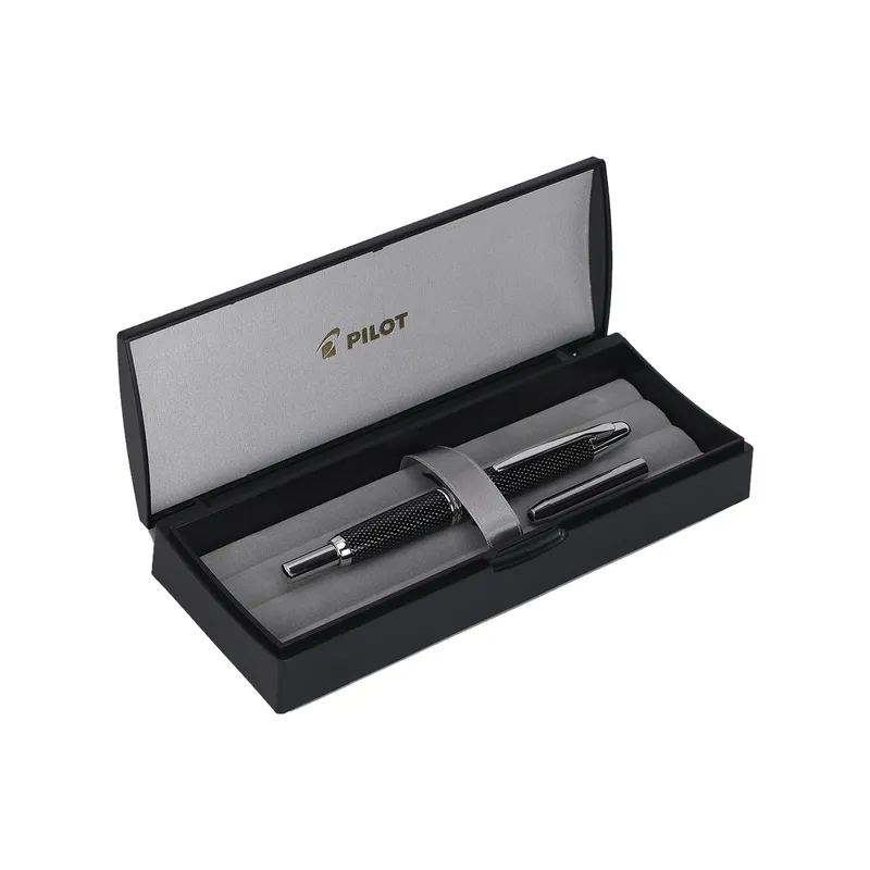 Pilot 2076 Kasuri Black Capless Retractable Fountain Pen with Rhodium-Plated Trims