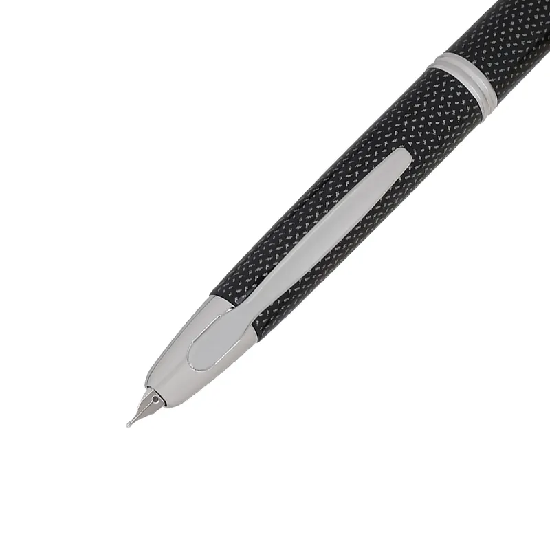 Pilot 2076 Kasuri Black Capless Retractable Fountain Pen with Rhodium-Plated Trims