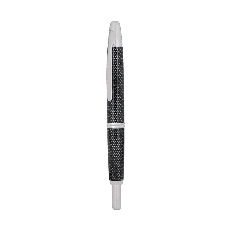 Pilot 2076 Kasuri Black Capless Retractable Fountain Pen with Rhodium-Plated Trims