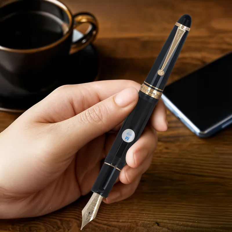 Pilot 2058 Custom 743 Black Fountain Pen-Medium
