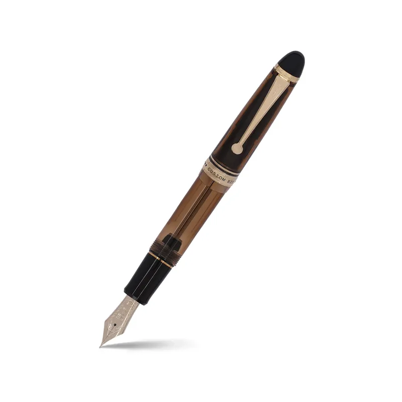 Pilot 2199 Custom 823 Brown Fountain Pen with Ink Bottle-Medium