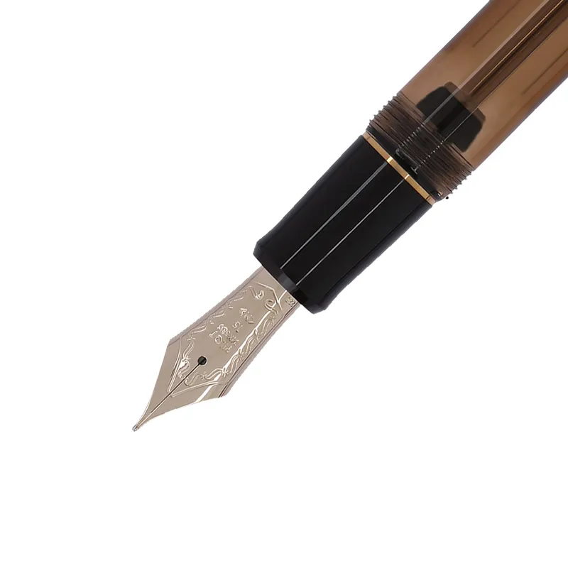 Pilot 2199 Custom 823 Brown Fountain Pen with Ink Bottle-Medium