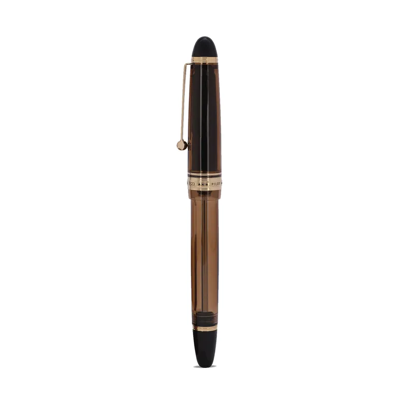 Pilot 2199 Custom 823 Brown Fountain Pen with Ink Bottle-Medium