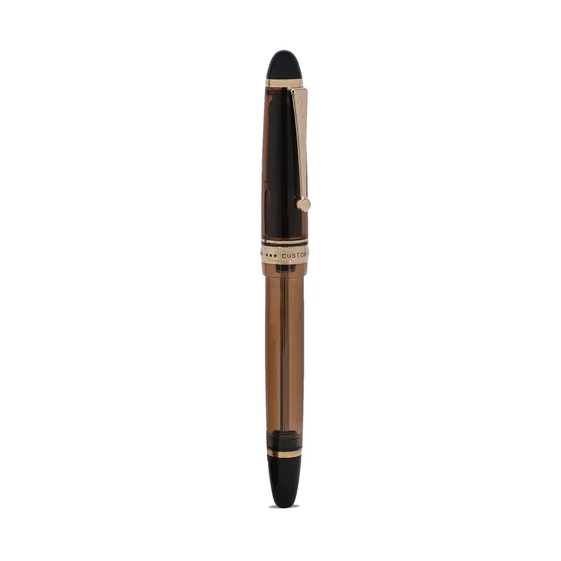 Pilot 2199 Custom 823 Brown Fountain Pen with Ink Bottle-Medium