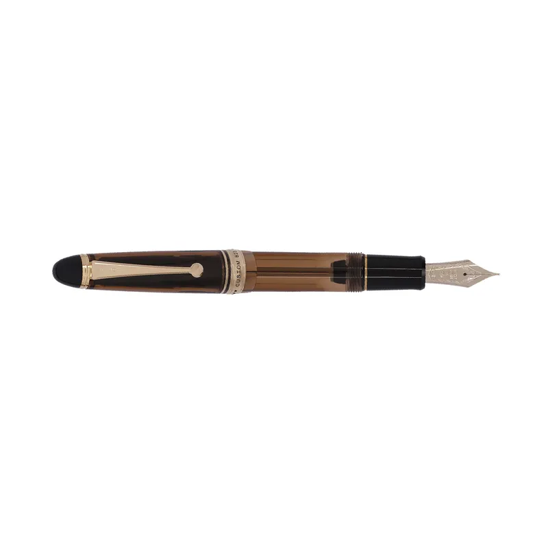 Pilot 2199 Custom 823 Brown Fountain Pen with Ink Bottle-Medium