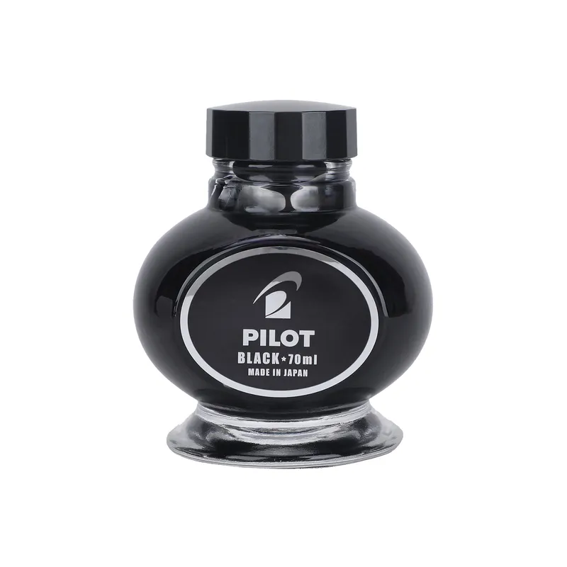 Pilot 2196 Custom 823 Black Fountain Pen with Ink Bottle-Medium