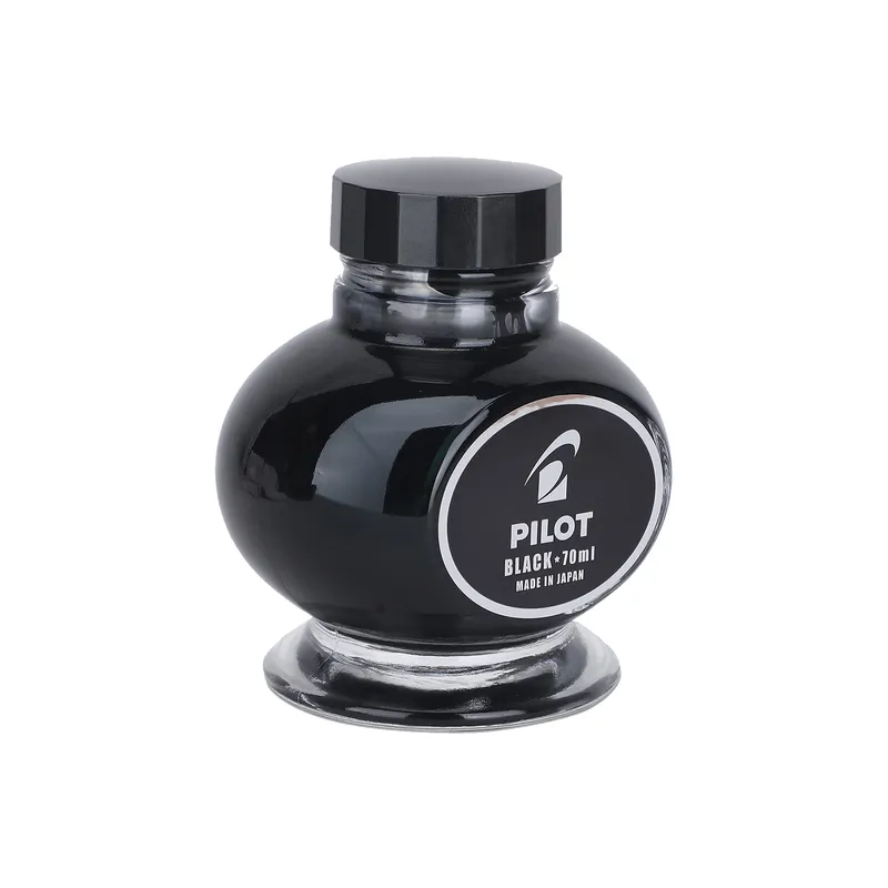 Pilot 2196 Custom 823 Black Fountain Pen with Ink Bottle-Medium