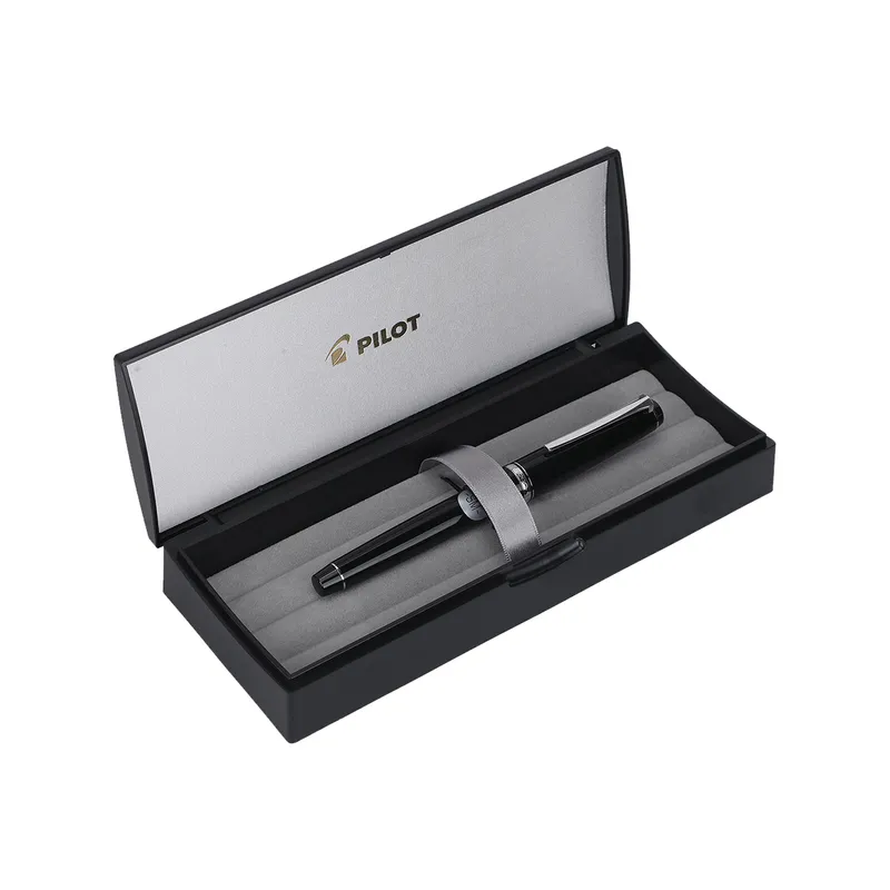 Pilot 2120 Falcon Black with Rhodium-Plated Trims, Soft Fountain Pen-Medium