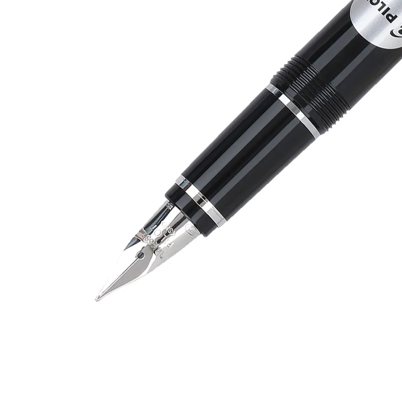 Pilot 2120 Falcon Black with Rhodium-Plated Trims, Soft Fountain Pen-Medium