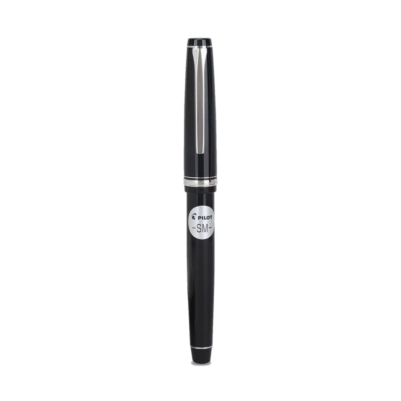 Pilot 2120 Falcon Black with Rhodium-Plated Trims, Soft Fountain Pen-Medium