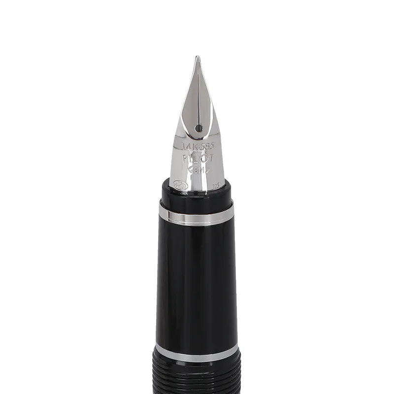 Pilot 2120 Falcon Black with Rhodium-Plated Trims, Soft Fountain Pen-Medium
