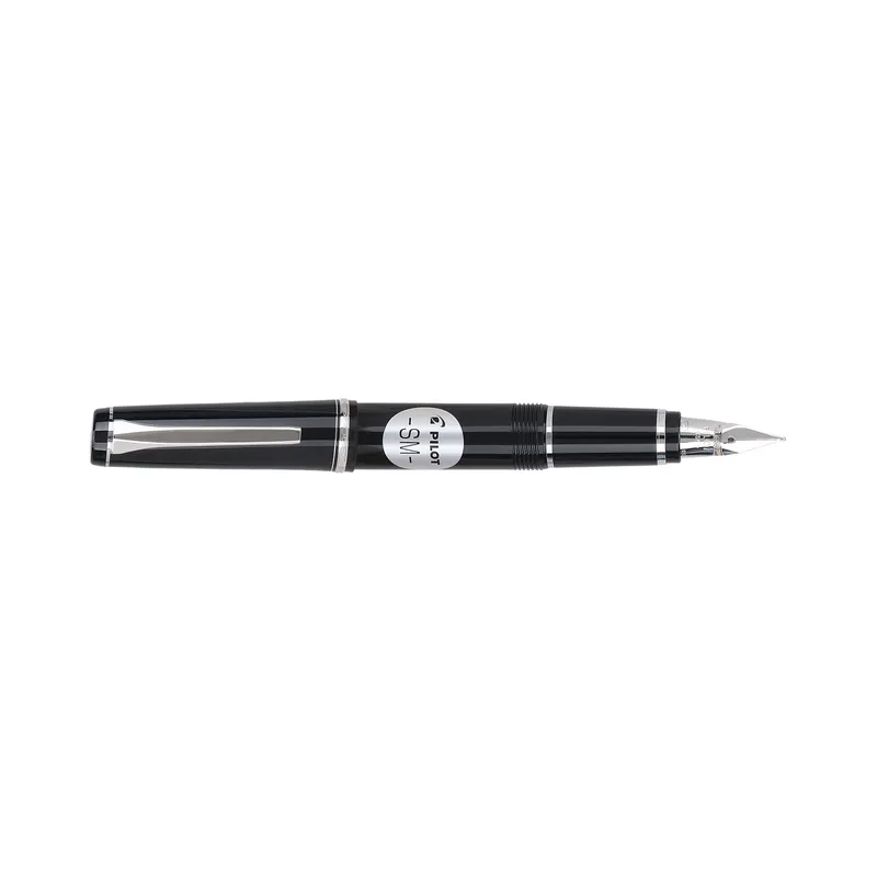 Pilot 2120 Falcon Black with Rhodium-Plated Trims, Soft Fountain Pen-Medium