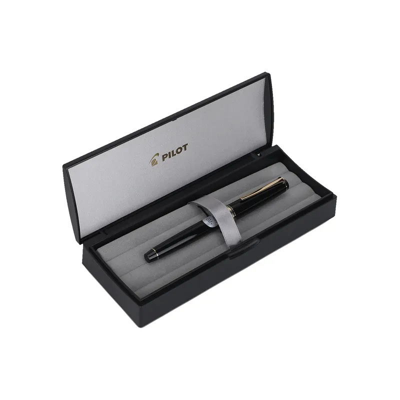 Pilot 2116 Falcon Black & Gold with Rhodium-Plated Trims Fountain Pen-Medium
