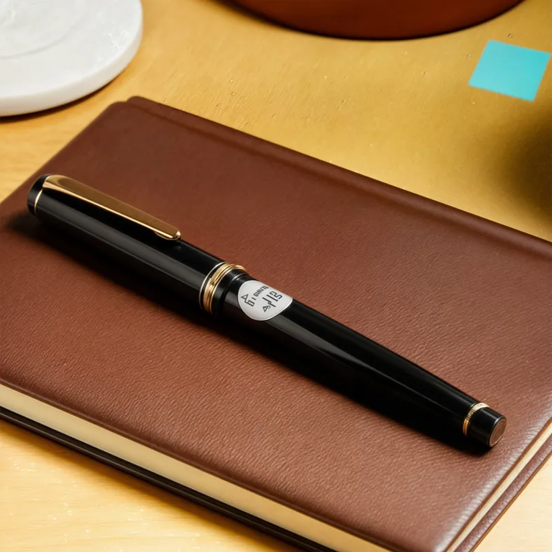 Pilot 2116 Falcon Black & Gold with Rhodium-Plated Trims Fountain Pen-Medium