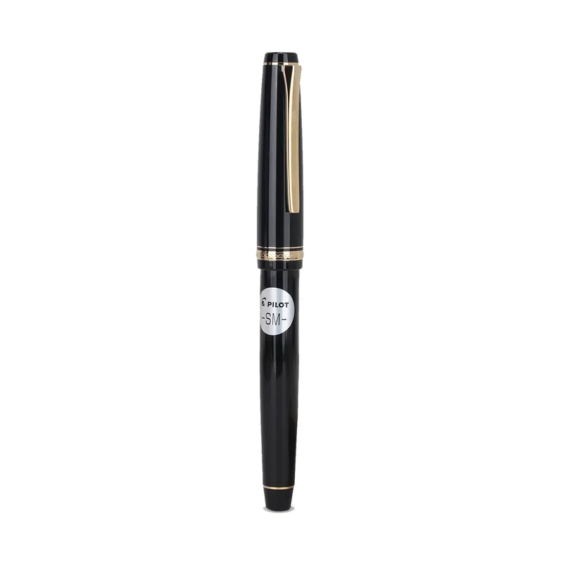 Pilot 2116 Falcon Black & Gold with Rhodium-Plated Trims Fountain Pen-Medium