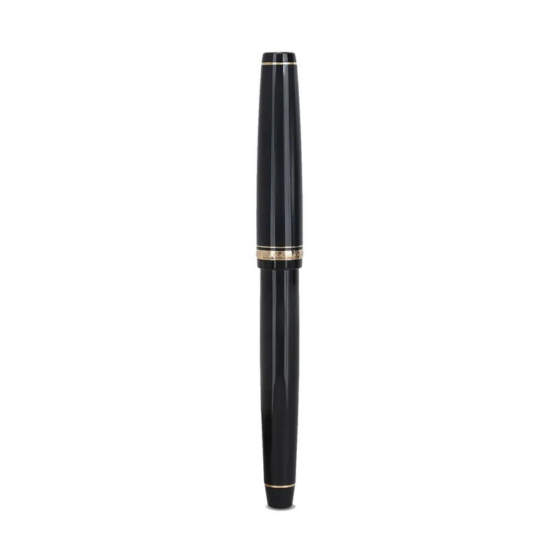 Pilot 2116 Falcon Black & Gold with Rhodium-Plated Trims Fountain Pen-Medium