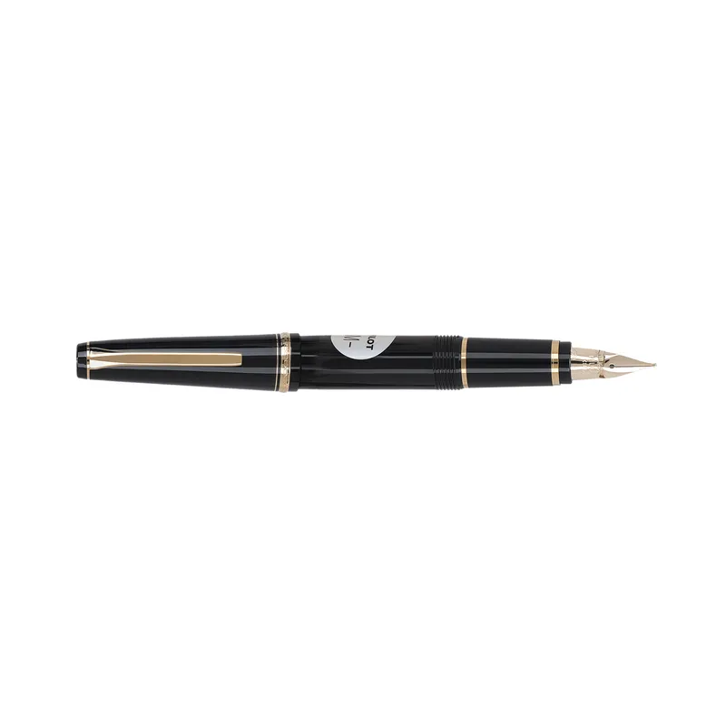 Pilot 2116 Falcon Black & Gold with Rhodium-Plated Trims Fountain Pen-Medium