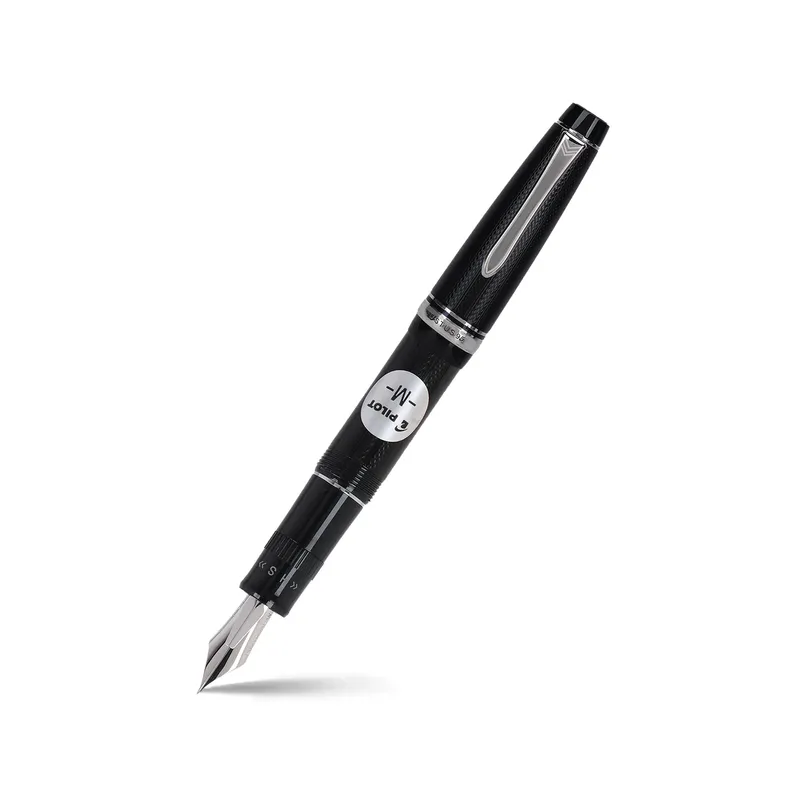 Pilot 2294 Justus 95 Net Black with Silver Trims Fountain Pen-Medium