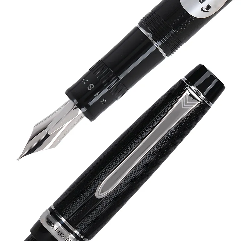 Pilot 2294 Justus 95 Net Black with Silver Trims Fountain Pen-Medium