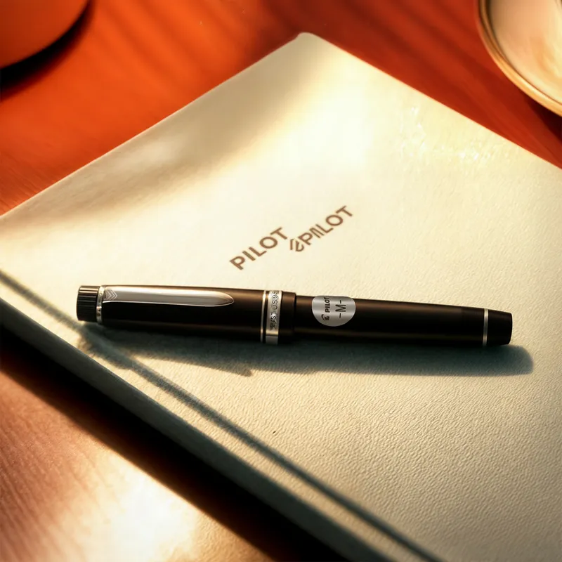 Pilot 2294 Justus 95 Net Black with Silver Trims Fountain Pen-Medium