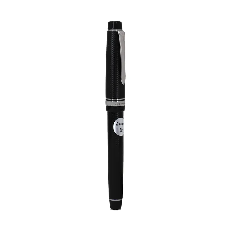 Pilot 2294 Justus 95 Net Black with Silver Trims Fountain Pen-Medium