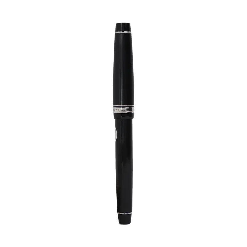 Pilot 2297 Justus 95 Black Stripe Fountain Pen with Silver Trim Fountain Pen-Medium