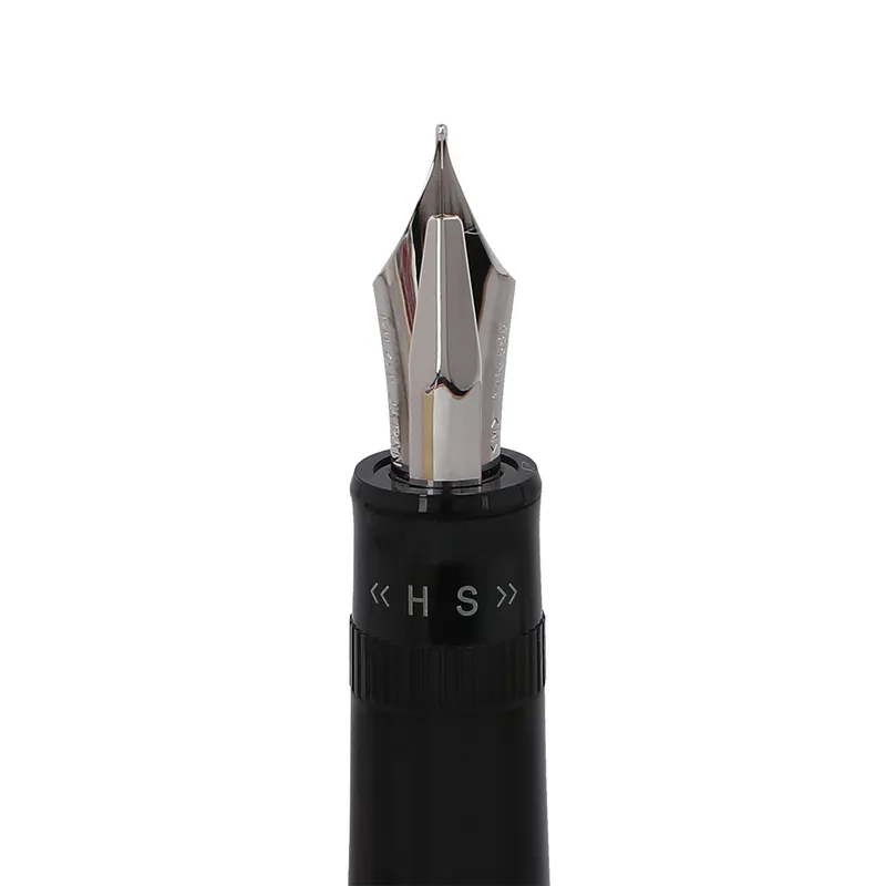Pilot 2297 Justus 95 Black Stripe Fountain Pen with Silver Trim Fountain Pen-Medium
