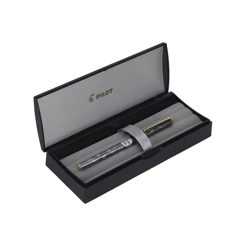 Pilot 2101 Cavalier Black & Grey Fountain Pen-Medium