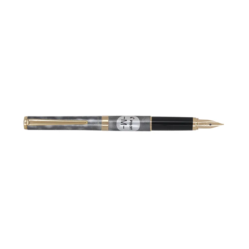Pilot 2101 Cavalier Black & Grey Fountain Pen-Medium