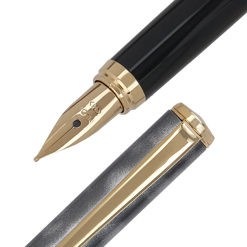 Pilot 2101 Cavalier Black & Grey Fountain Pen-Medium