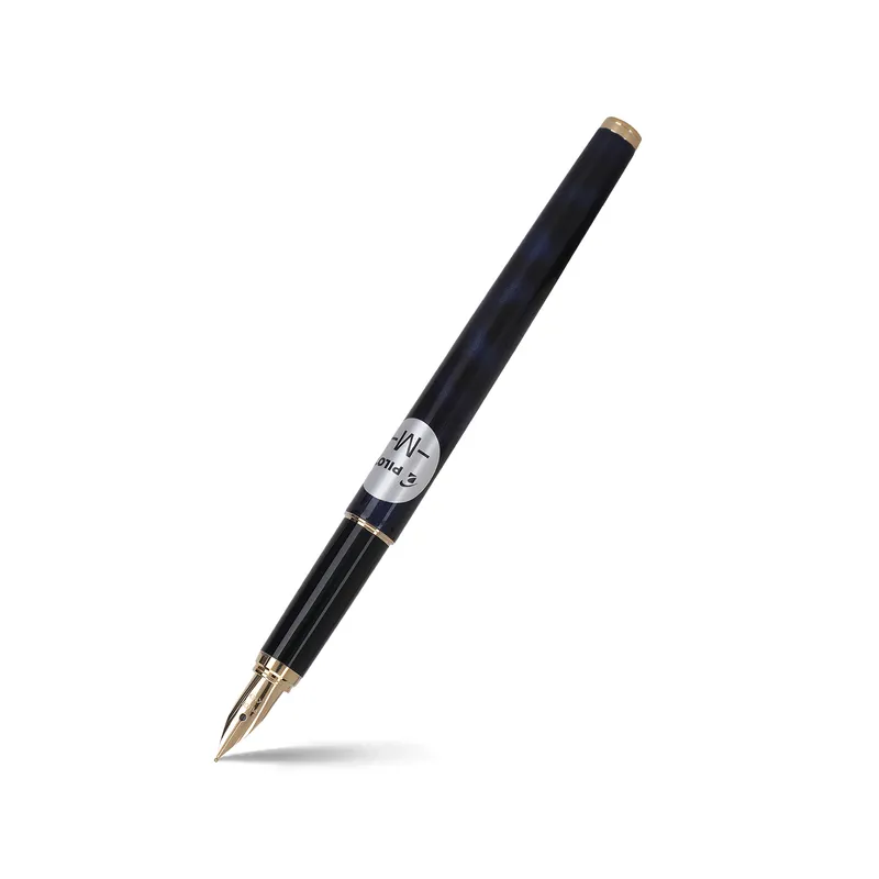 Pilot 2103 Cavalier Black & Blue Fountain Pen-Medium