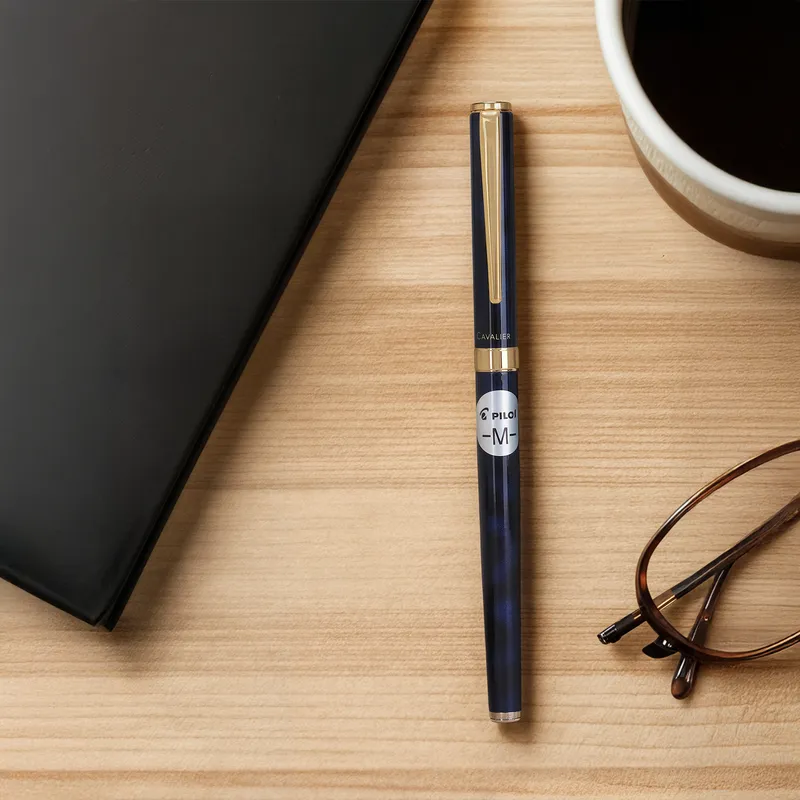 Pilot 2103 Cavalier Black & Blue Fountain Pen-Medium