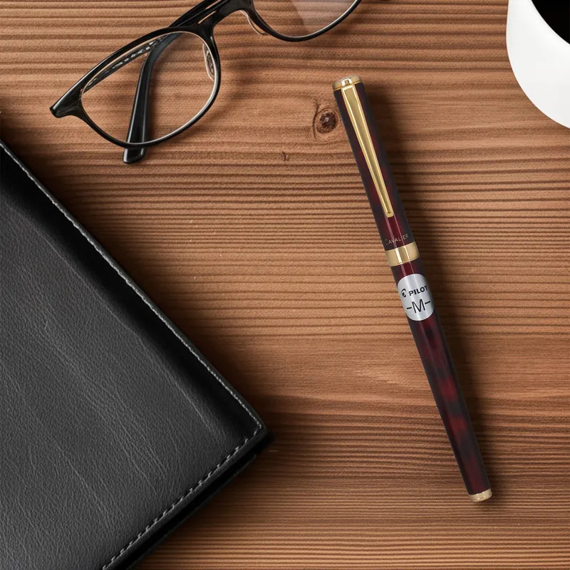Pilot 2105 Cavalier Black & Red Fountain Pen-Medium