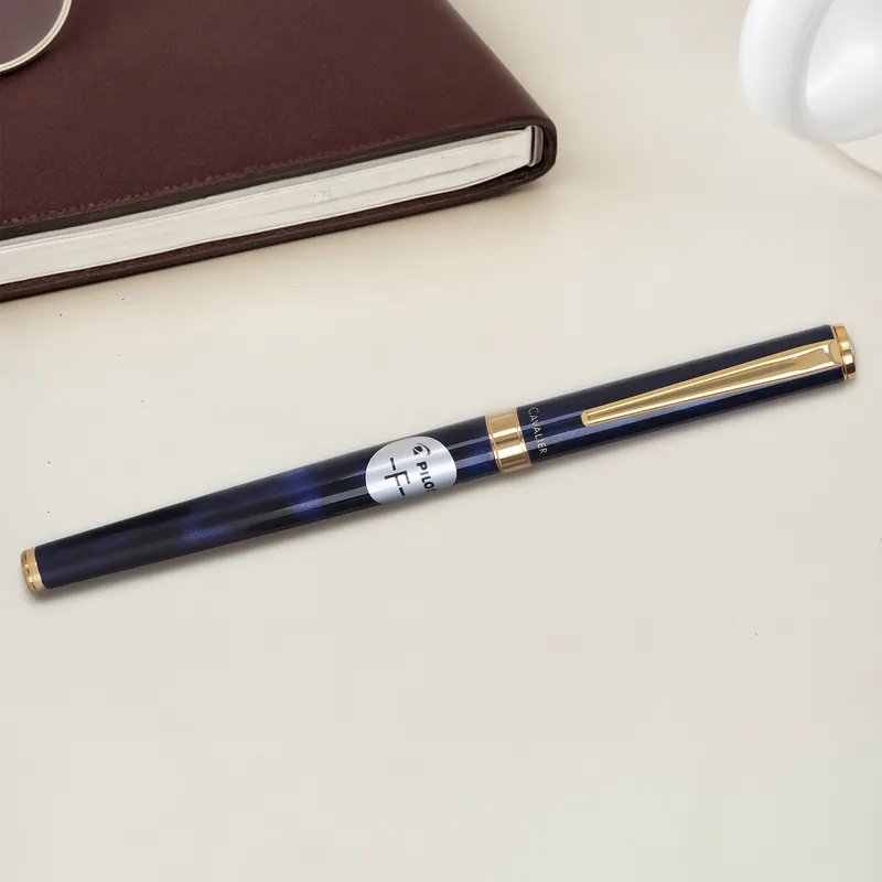 Pilot 2102 Cavalier Black & Blue Fountain Pen-Fine