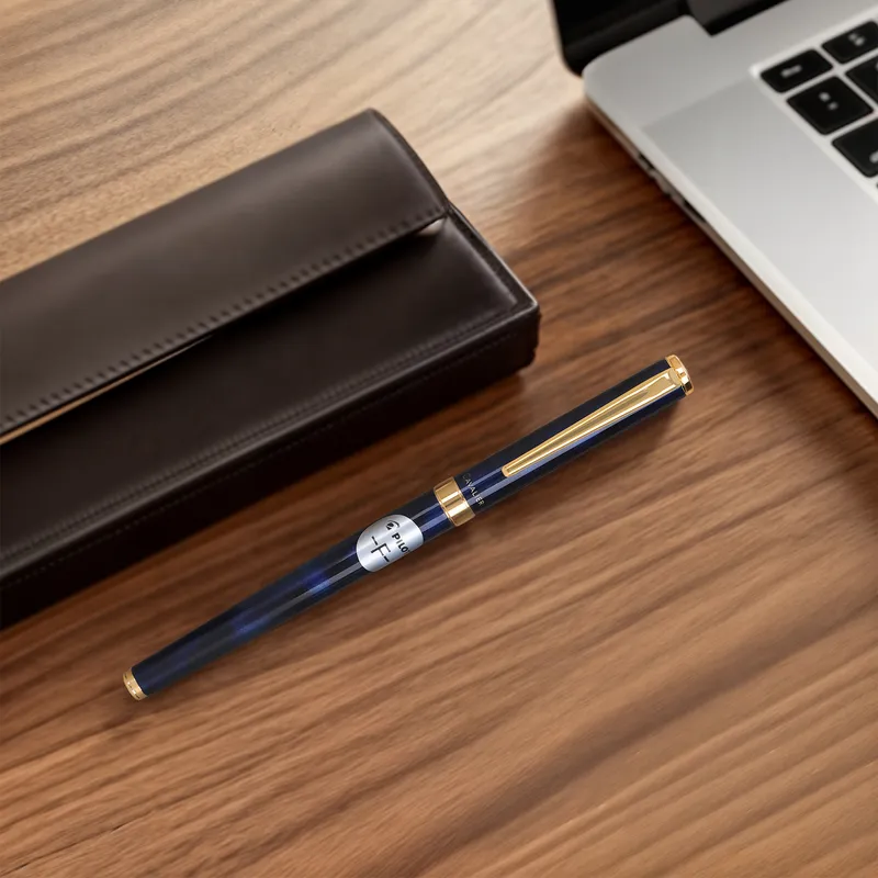 Pilot 2102 Cavalier Black & Blue Fountain Pen-Fine
