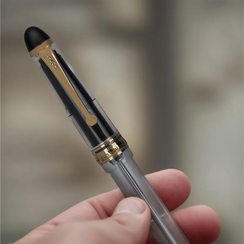 Pilot 2335 Custom 823 Clear Fountain Pen with Ink Bottle-Medium