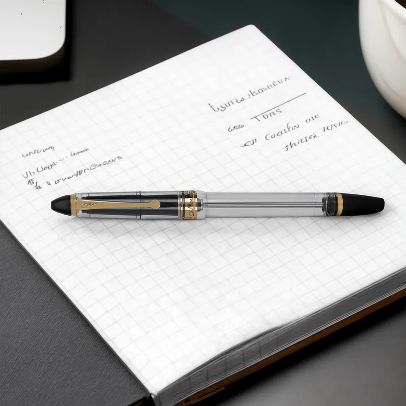 Pilot 2335 Custom 823 Clear Fountain Pen with Ink Bottle-Medium