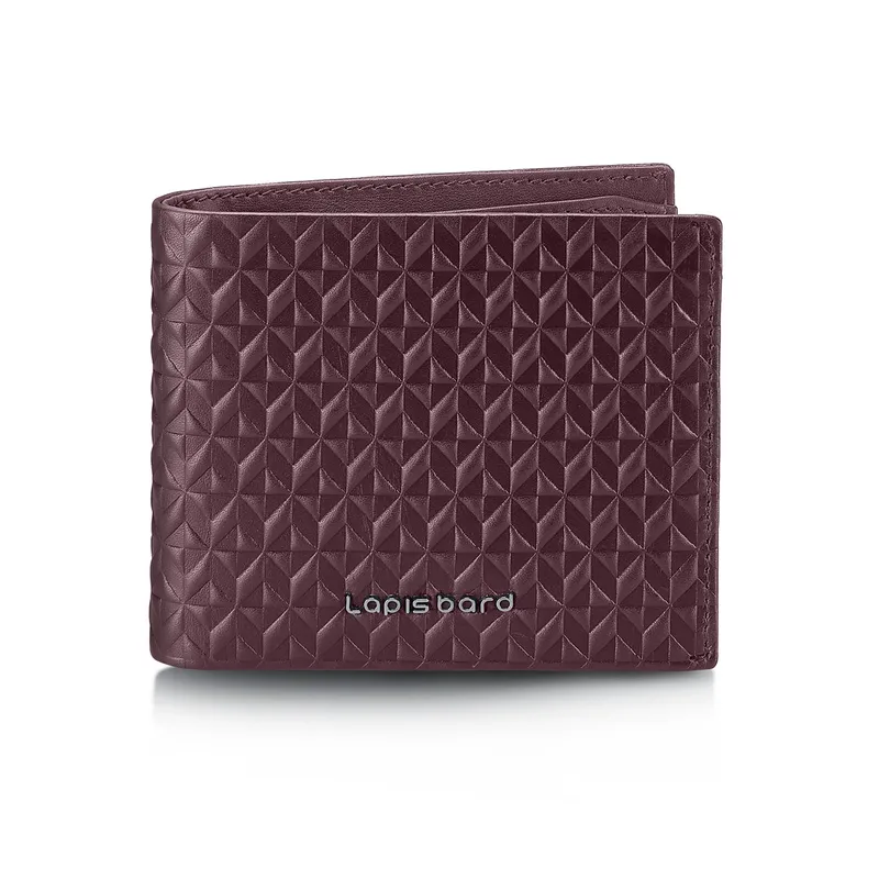 Lapis Bard Enigma Bi-Fold Wallet - Bordeaux