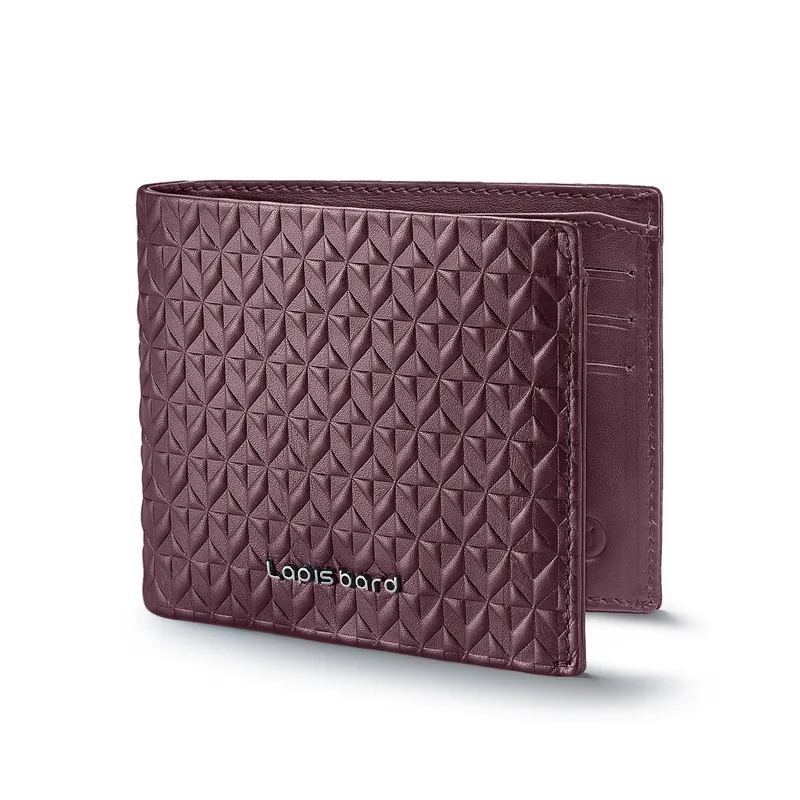 Lapis Bard Enigma Bi-Fold Wallet - Bordeaux