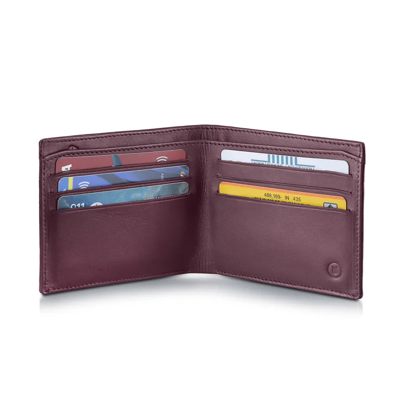 Lapis Bard Enigma Bi-Fold Wallet - Bordeaux